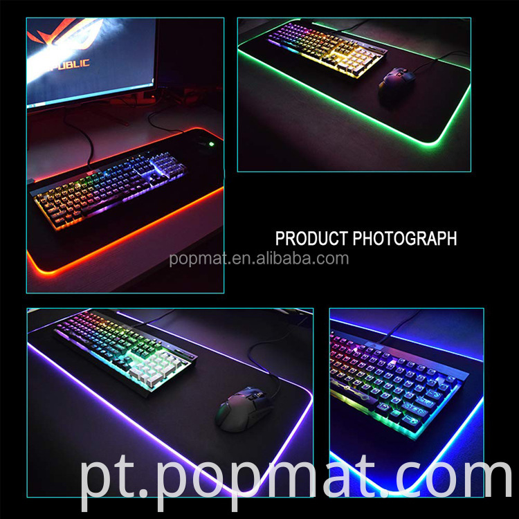 Alta de borracha de borracha de alta qualidade Base de borracha USB Mouse almofadas para jogos personalizados Mouse LED Mouse